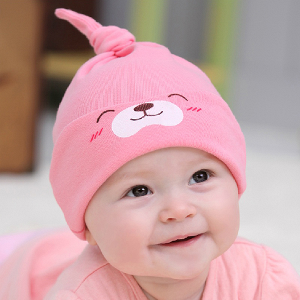 Sweet-infant-Baby-girl-wearing-Toddler-Cotton-Cap-sleep-pink-color-alamphoto.com_.jpg